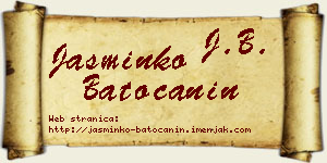 Jasminko Batoćanin vizit kartica